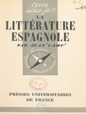 cover image of La littérature espagnole